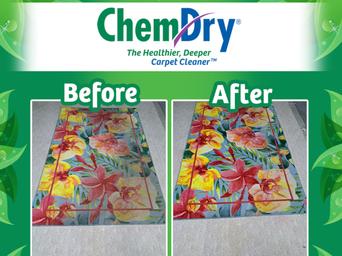 Specialty wool area rug undergoing professional, certified in-shop cleaning services in Fort Wayne.